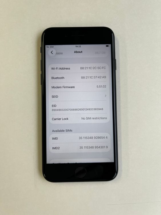 ���� iPhone SE (��3����) 64GB �ߥåɥʥ��� �Хåƥ꡼98% - 6544