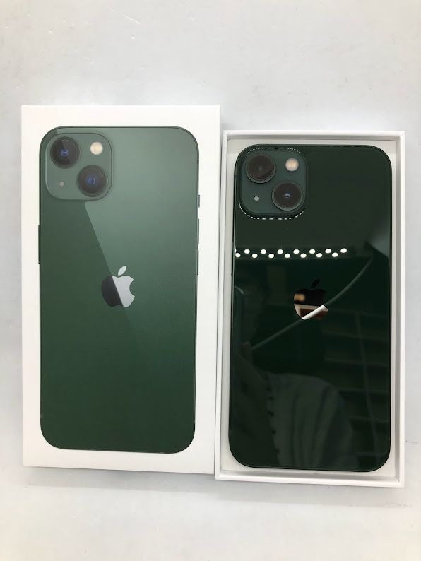 ムスビー｜iPhone13 256GB グリーン SIMフリー au版 バッテリー100  