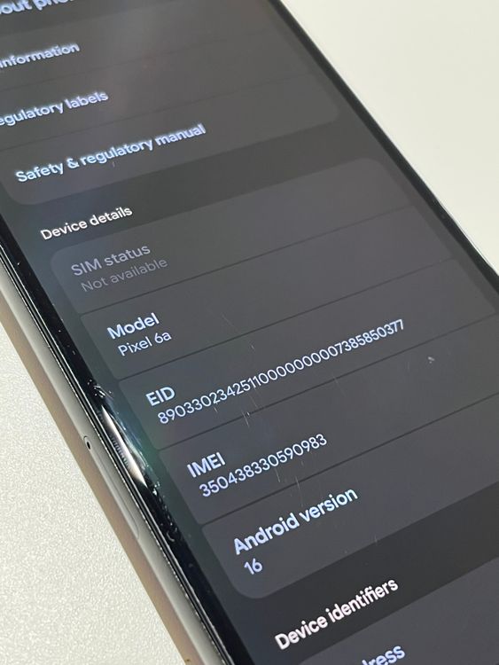 Google pixel 6a Charcoal 128GB au��SIM���å��ʤ�