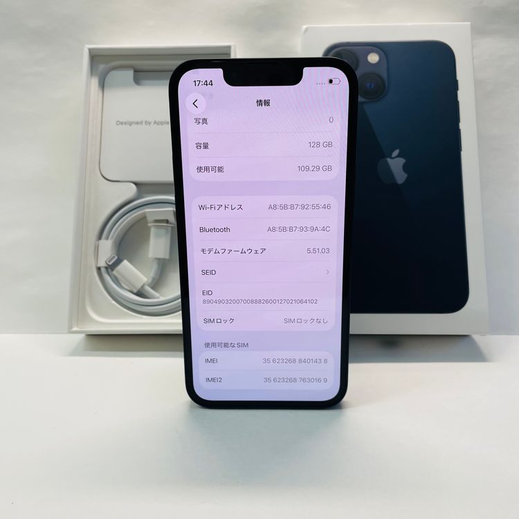 ����100% iPhone 13 mini 128GB SIM�ե꡼ 01438
