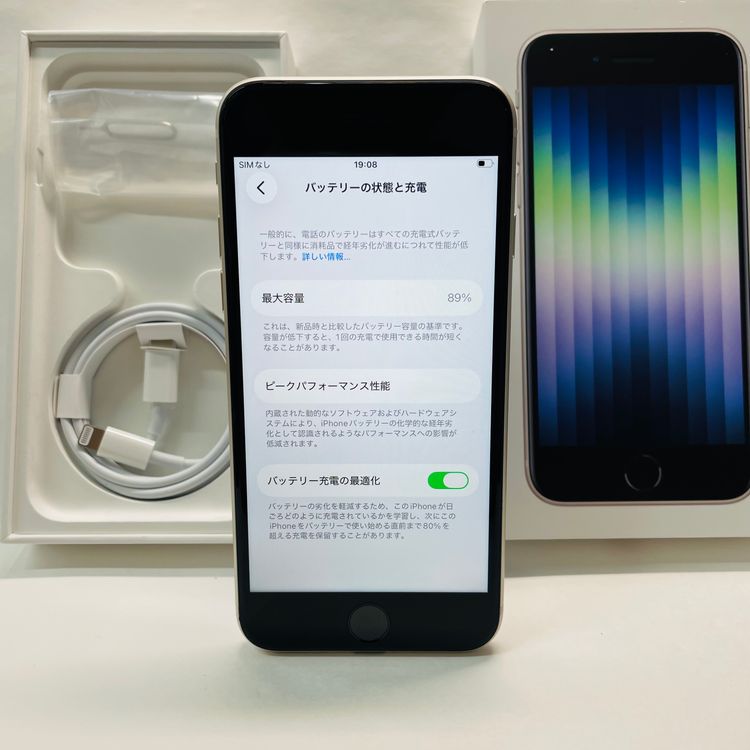����89% iPhone SE��3���� 128GB SIM�ե꡼ 98858