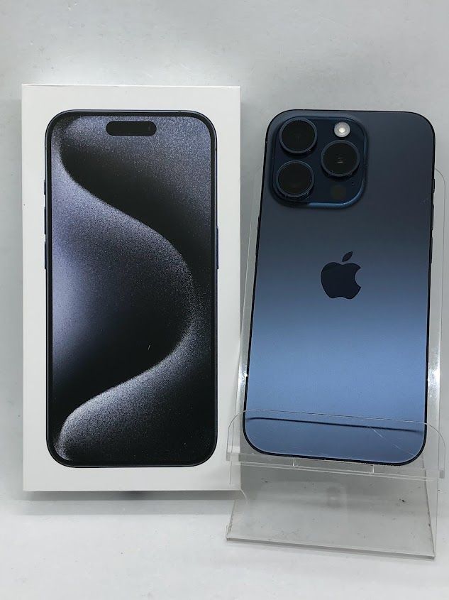 iPhone15 pro 128gb ブルーチタニウムバッテリー100% 