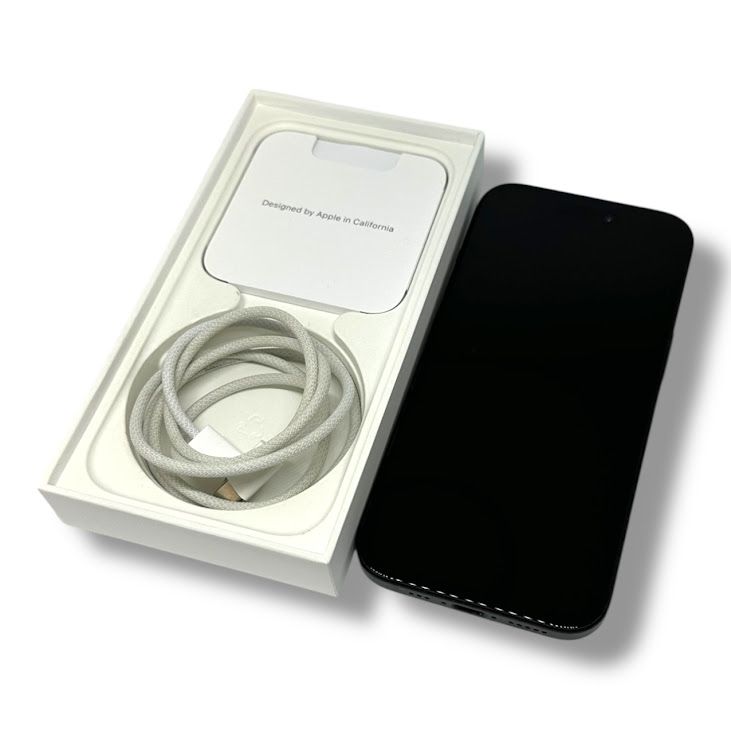 Apple iPhone 15 256GB SIMフリー バッテリー85% ムスビー｜【バッテリー85%】iPhone 15 256GB ブラック SIMフリー au版