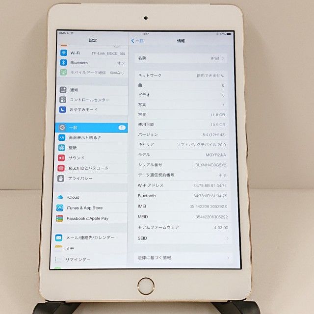 iPad mini 3 Wi-Fi + Cellular 16GB c21117