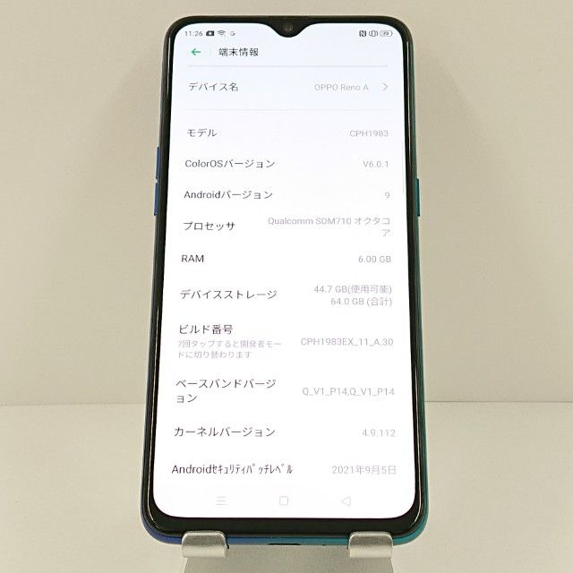 OPPO Reno A CPH1983 SIM�ե꡼ �֥롼 c18777