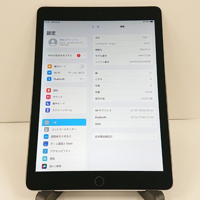 iPad Air 2 Wi-Fi 32GB Wi-Fi��ǥ�  c19433
