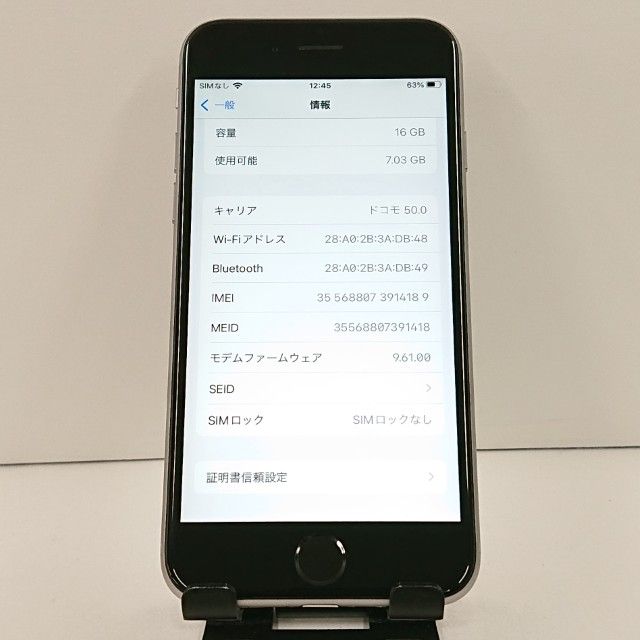 iPhone6s 16GB SIM�ե꡼ ���ڡ������쥤 c18550