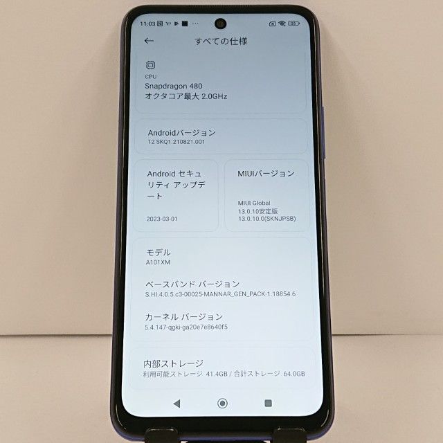 Redmi Note 10T A101XM SoftBank �ʥ��ȥ�����֥롼 c23038