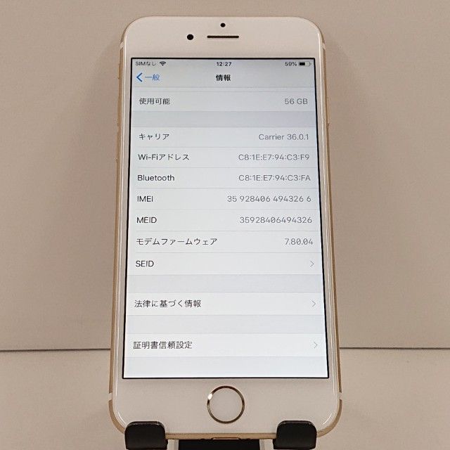 iPhone6 64GB SIM�ե꡼ ������� c19257