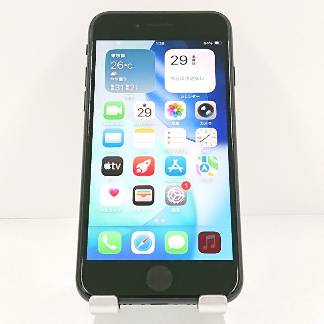 iPhoneSE ��2���� 64GB �ɥ��� �֥�å� c20292