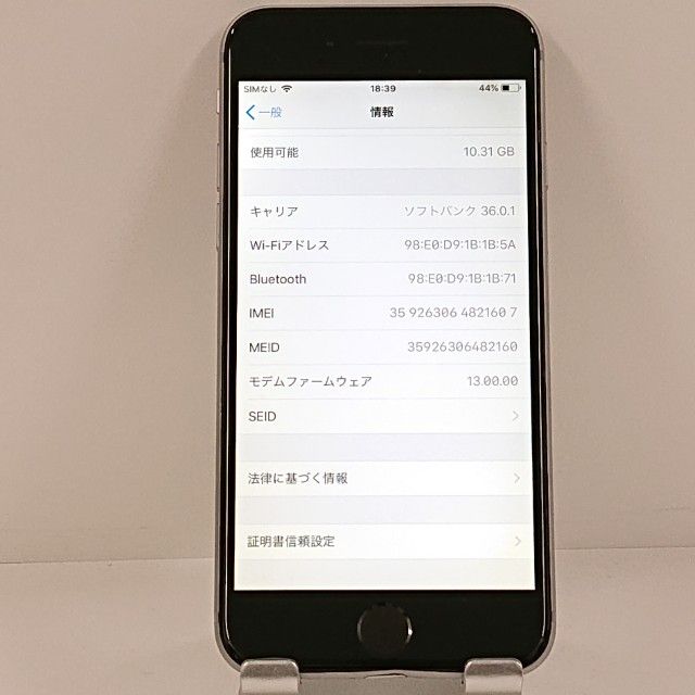 iPhone6 16GB SoftBank ���ڡ������쥤 c22351