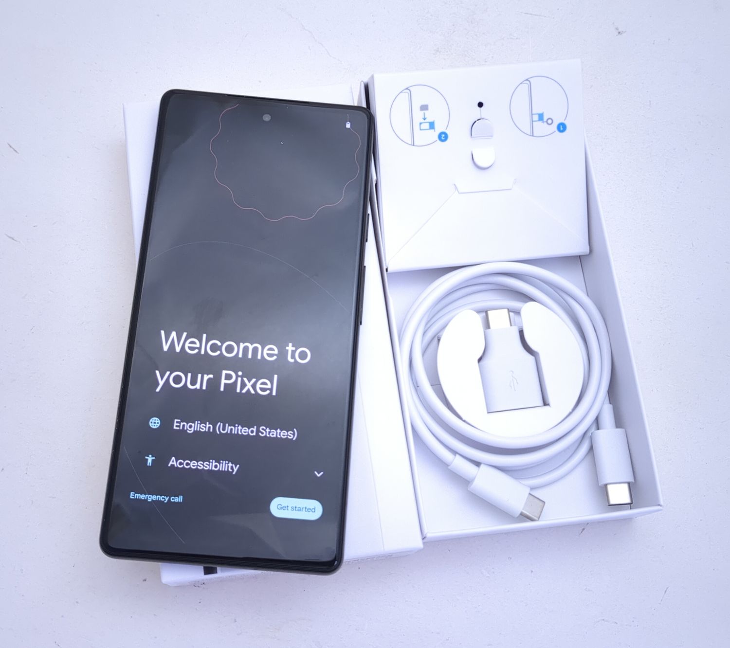 ムスビー｜【美品中古】 Google Pixel 6a 128GB チョーク(白) SIM 