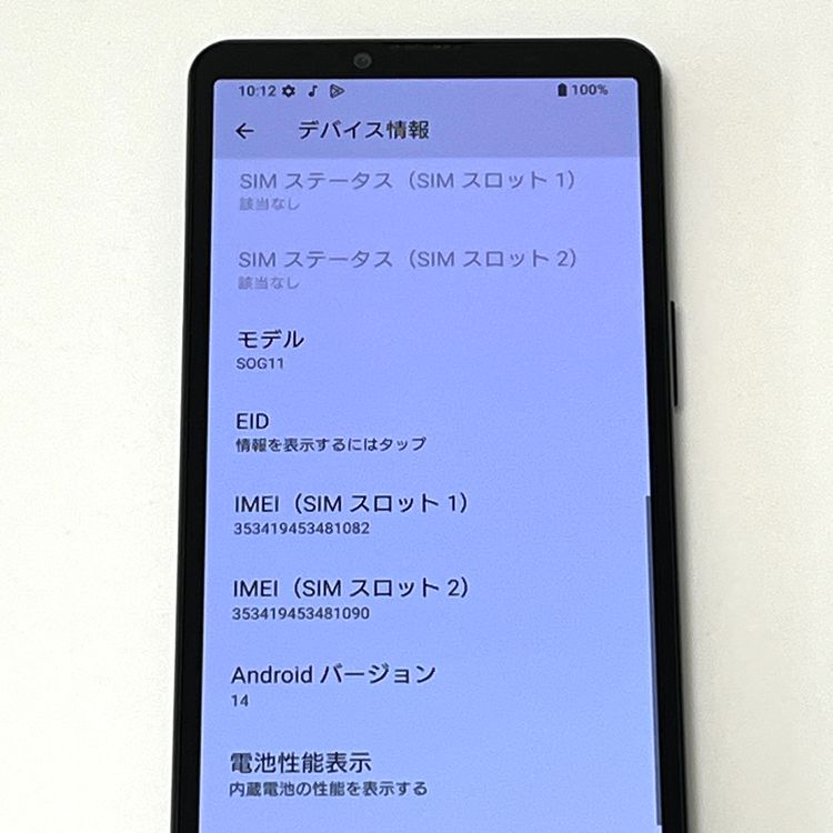 �����ʡ�Xperia 10 V SOG11 au SIM�ե꡼ 128GB �֥�å� [B28]
