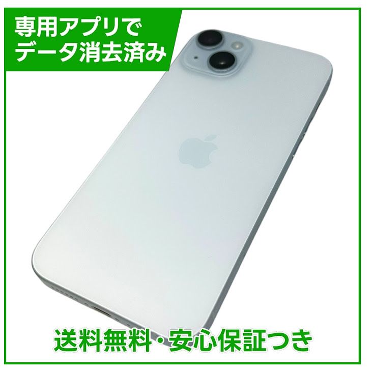 �ڥХåƥ꡼90%��iPhone��15Plus��128GB���֥롼��SIM�ե꡼���ɥ�����
