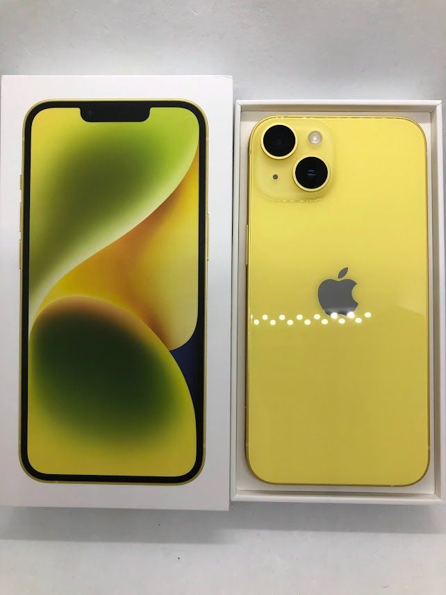 ムスビー｜iPhone14 128GB イエロー SIMフリー バッテリー100 
