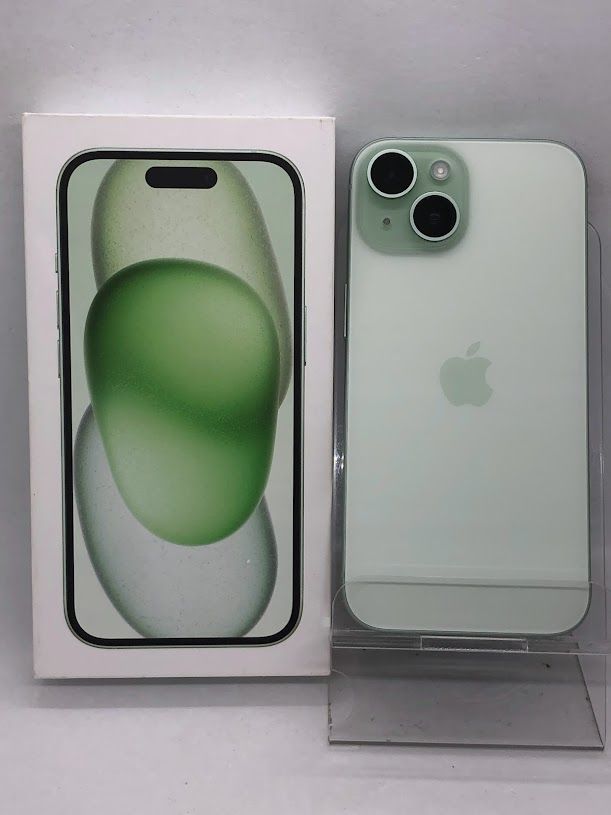 ムスビー｜iPhone15 128GB グリーン SIMフリー バッテリー100 