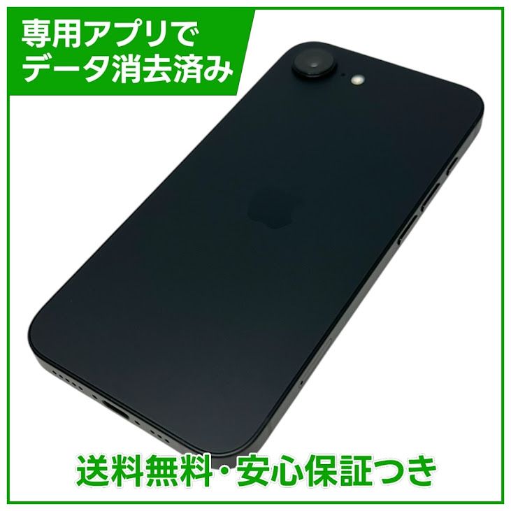 �ڥХåƥ꡼100%��iPhone��16e��128GB���֥�å���SIM�ե꡼�����եȥХ���