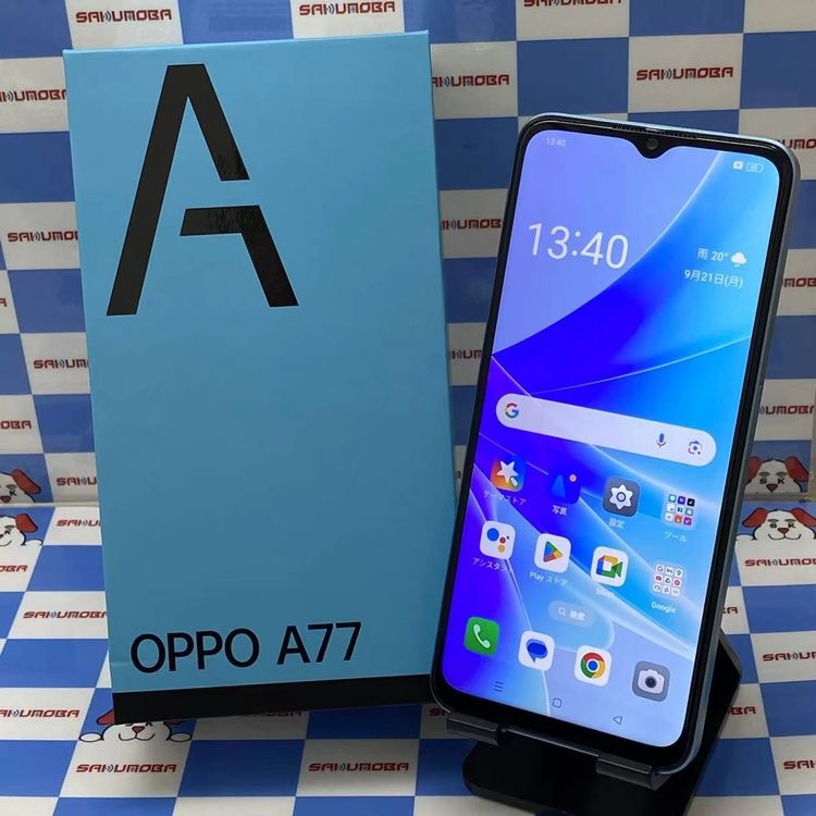 ¨��ȯ����OPPO A77 128GB �֥롼 CPH2385 mineo��SIM�ե꡼