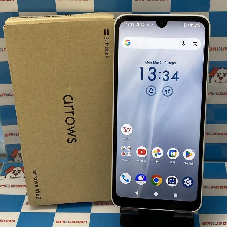 arrows We2 64GB �ߥ��ȥۥ磻�� A402FC SoftBank��SIM�ե꡼ ����Ʊ