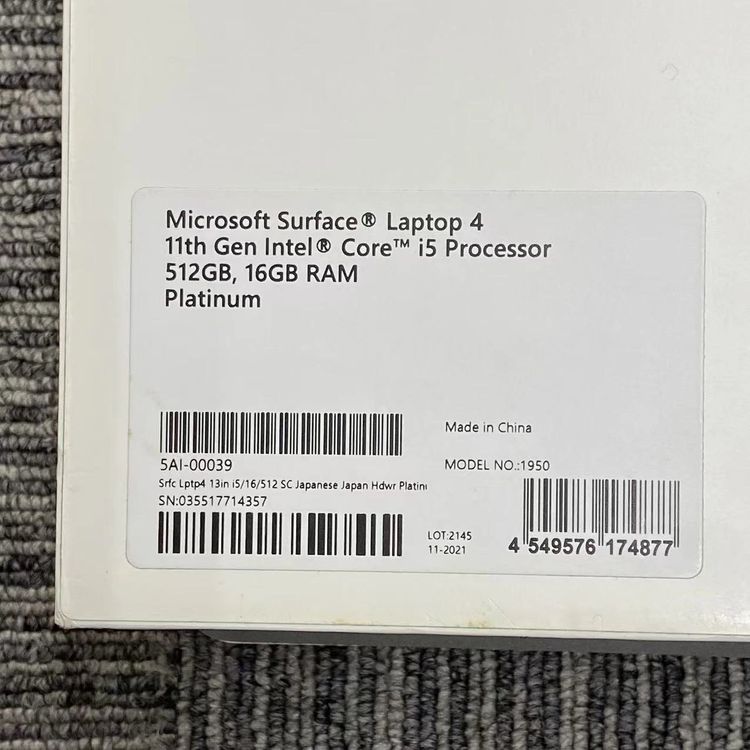 Surface Laptop 4 13.5����� Core i5 16GB/512GB �ץ���� (