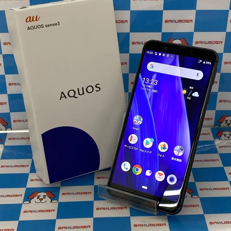 AQUOS sense3 64GB ֥å SHV45 SIMå AUSIMե꡼ 