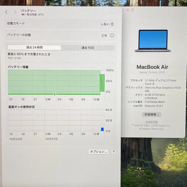 MacBook Air 13����� Early2020 Corei3 8GB/256GB ���ڡ�����