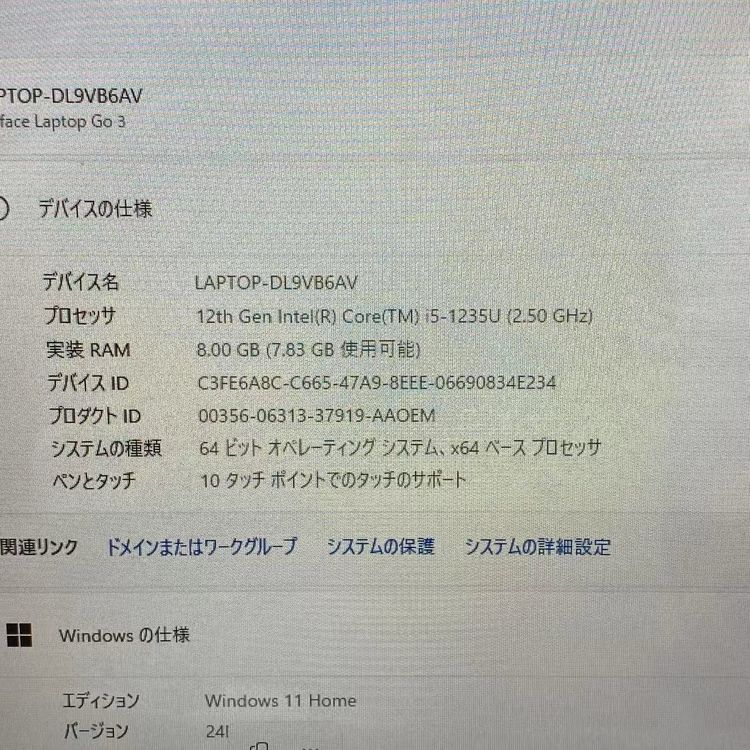 Surface Laptop Go 3 8GB/256GB ץ XK1-00005Core