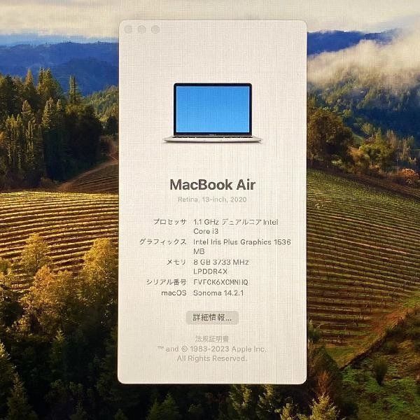 MacBook Air Retina 13 2020  8GB 256GB A2179