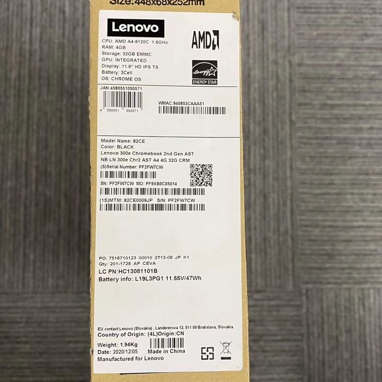 Lenovo 300e Chromebook Gen2 32GB �֥�å� 82CE ̤����̤������