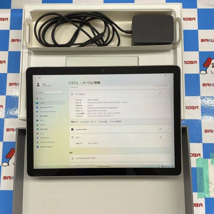 Microsoft Surface Go 3  Wi-Fiモデル 4GB/64GB プラチナ 8V6