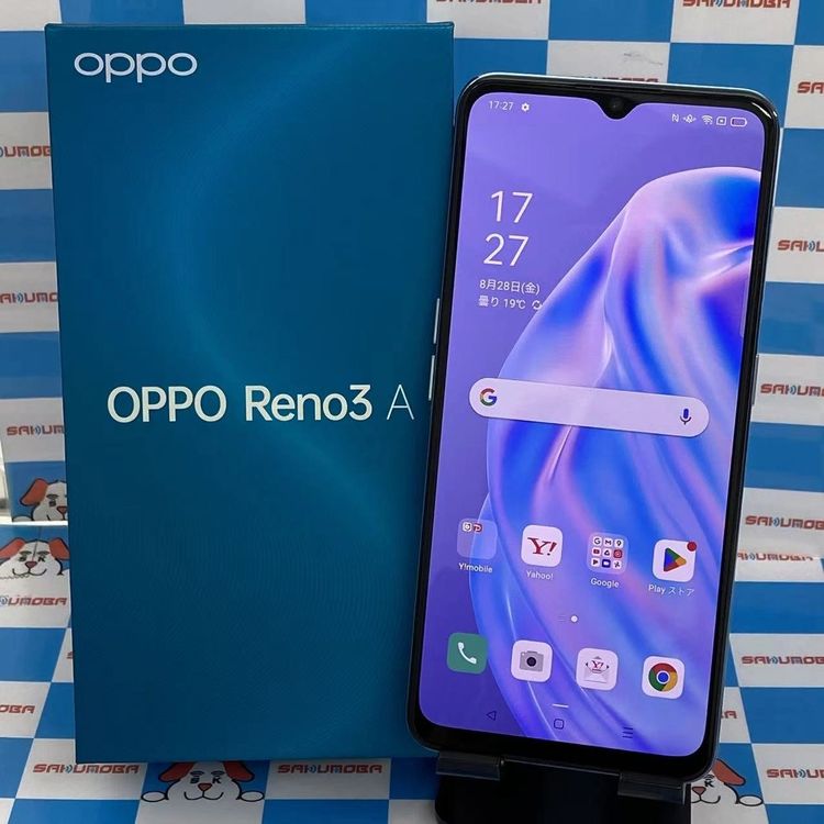 ¨��ȯ����OPPO Reno3 A 128GB �ۥ磻�� A002OP Y!mobile