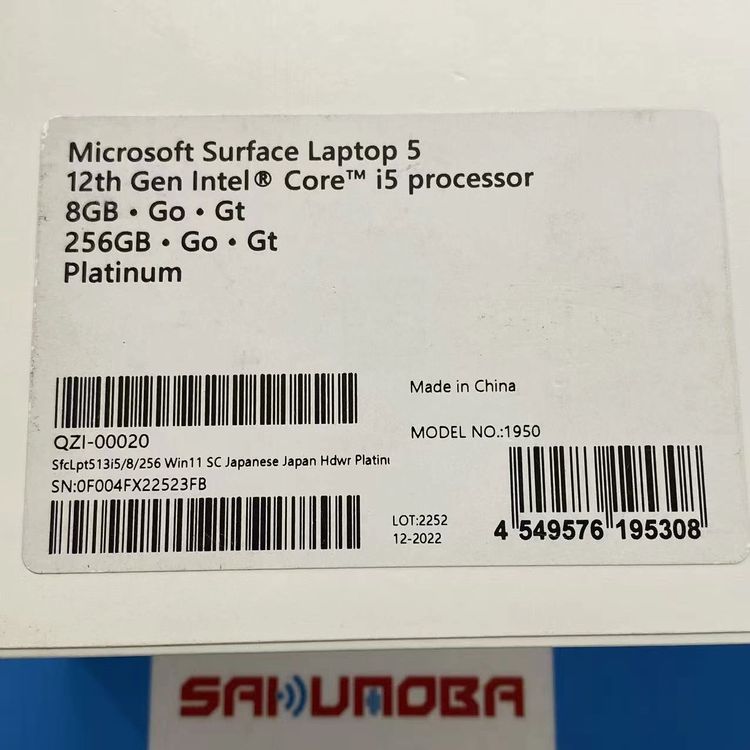 Surface Laptop 5 13.5����� 8GB/256GB �ץ���� QZI-00020