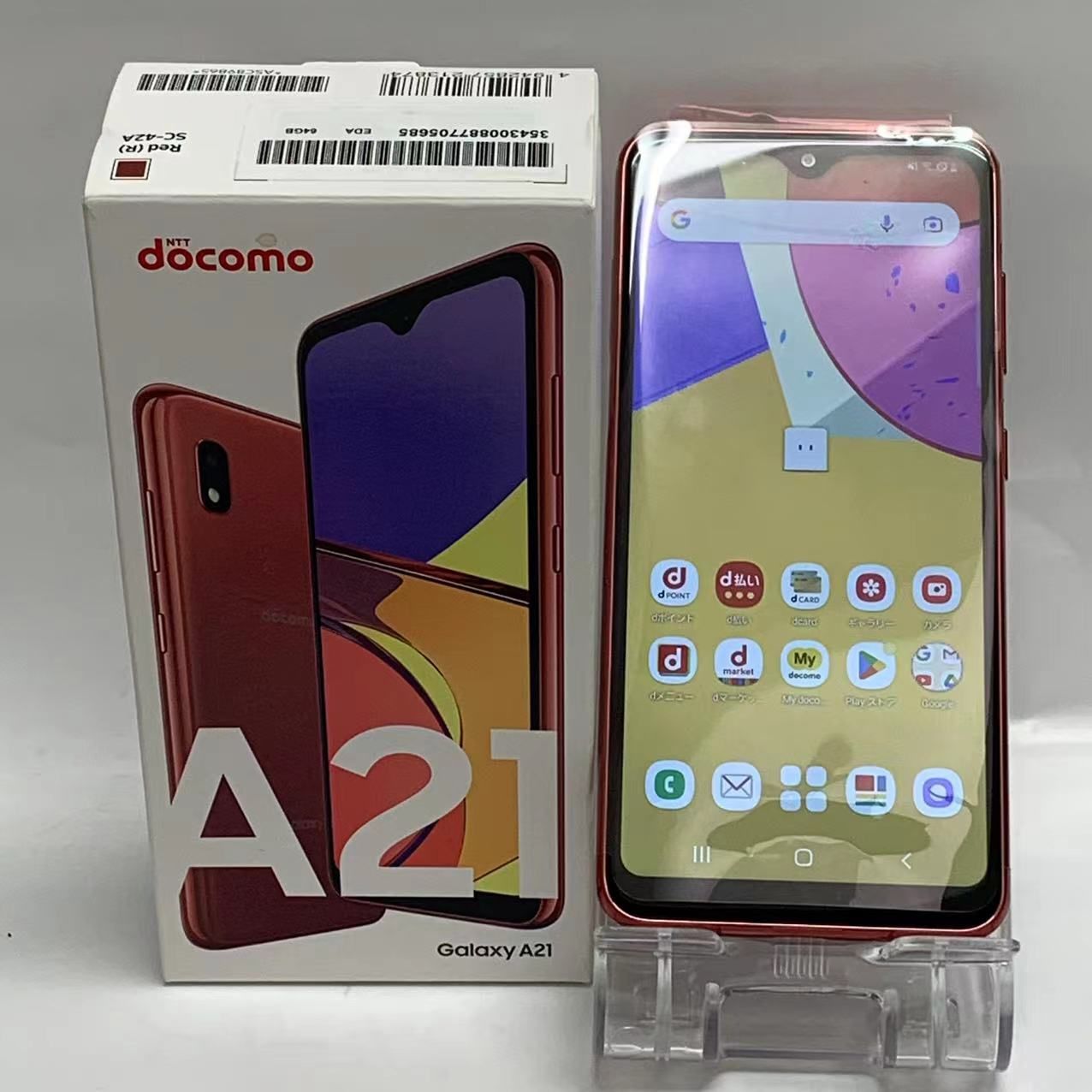ムスビー｜Galaxy A21 SC-42A docomo版SIMフリー レッド 新品未使用 