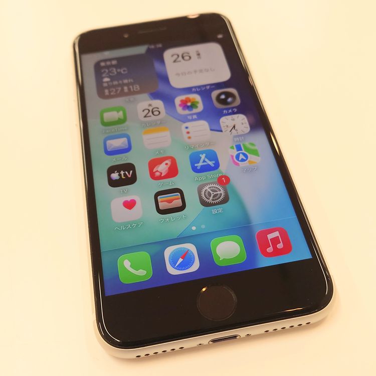 �ڽ���Ź�����ѡ�iPhoneSE2 128GB �ۥ磻�� �Хåƥ꡼��������100%