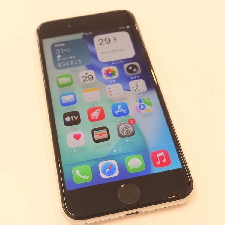 �ڽ���Ź�����ѡ�iPhoneSE2 64GB �ۥ磻�� �Хåƥ꡼��������100%