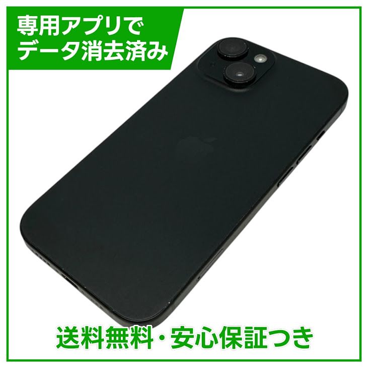 �ڥХåƥ꡼85%��iPhone��15��256GB���֥�å���SIM�ե꡼���ɥ�����