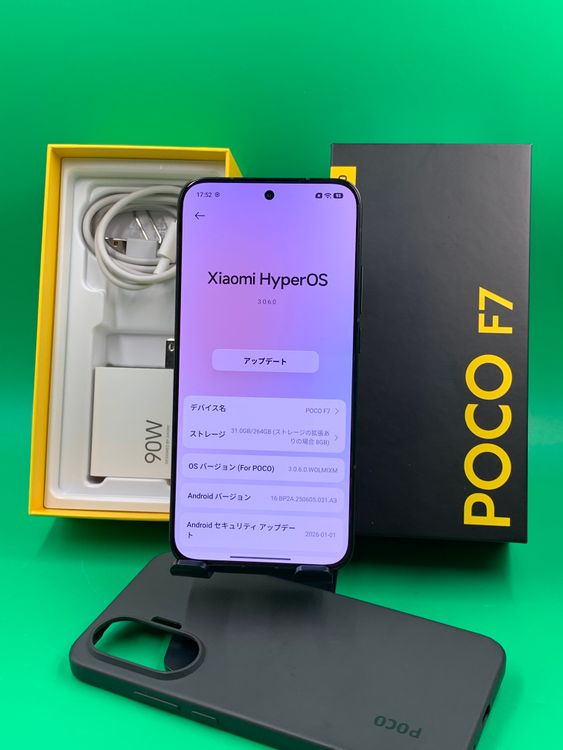 ������Ʊ�� Xiaomi POCO F7 256GB �֥�å� SIM�ե꡼ ��������100%