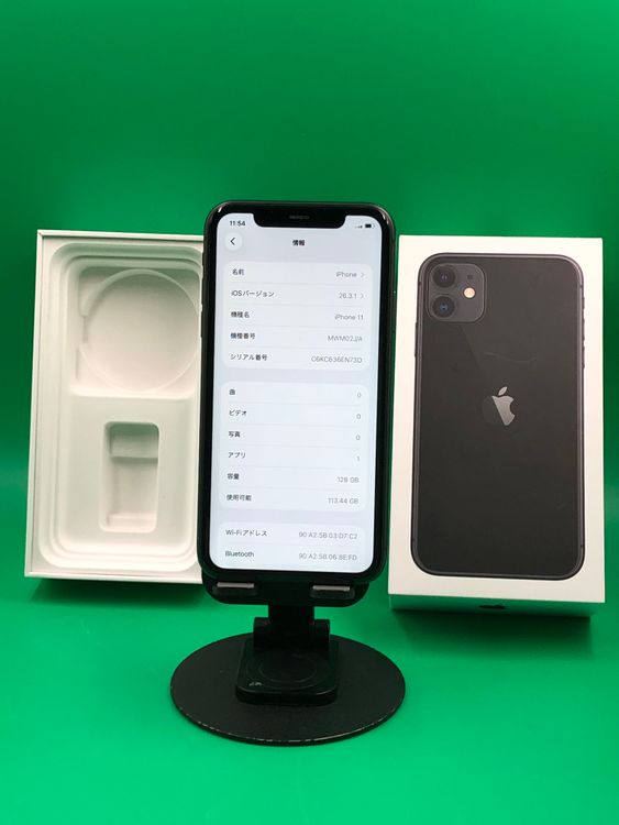 �����礤���� iPhone 11 128GB �֥�å� ��������100% KDDI ��