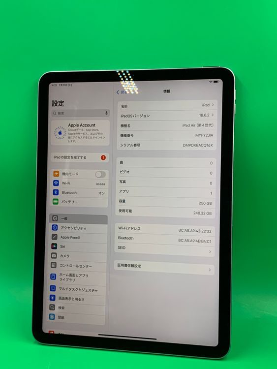 �����ʡ������� iPad Air ��4���� Wi-Fi  256GB �������֥롼