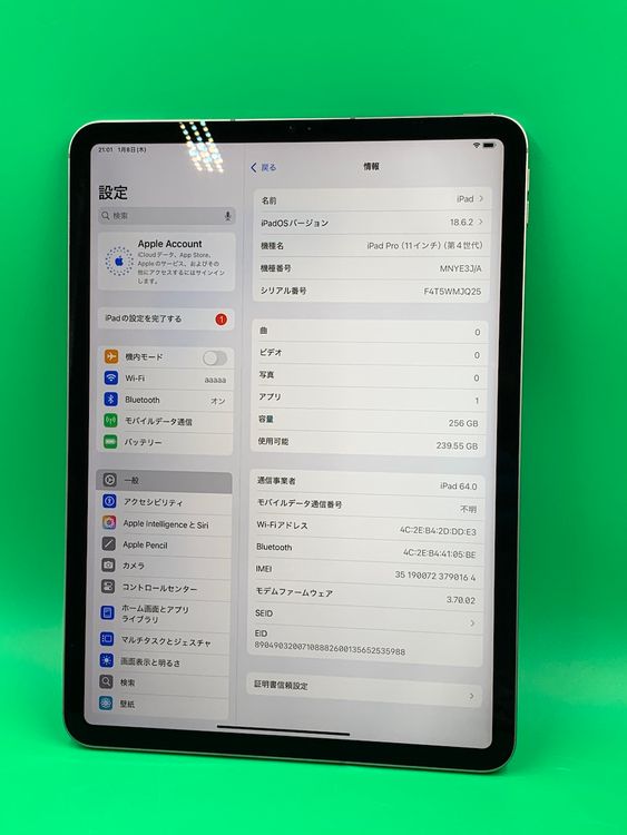 iPad Pro 11����� ��4���� Wi-Fi+Cellular 256GB ���ڡ������쥤