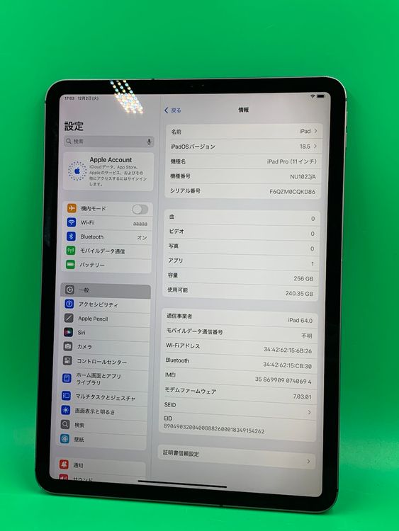 iPad Pro 11����� ��1���� Wi-Fi+Cellular 256GB ���ڡ������쥤