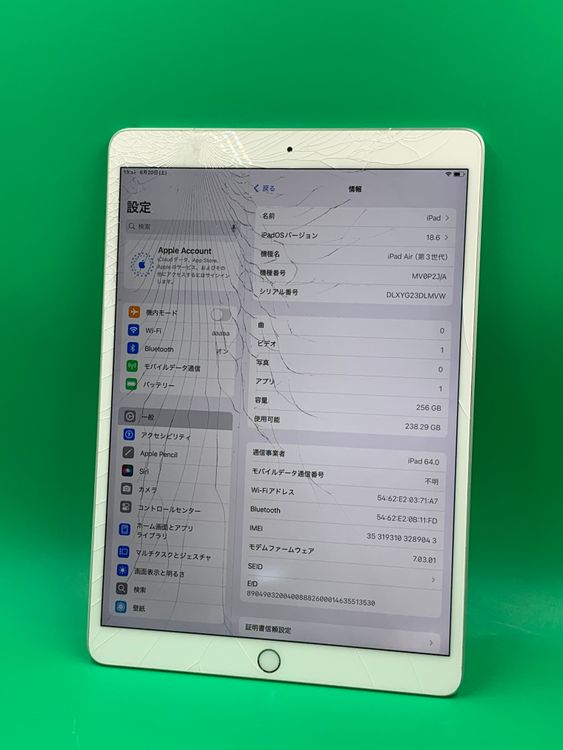 ����¡������� iPad Air ��3���� Wi-Fi+Cellular 256GB SIM�ե꡼
