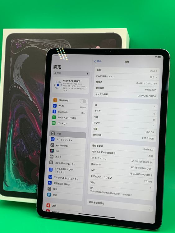  iPad Pro 11 1 Wi-Fi+Cellular 256GB