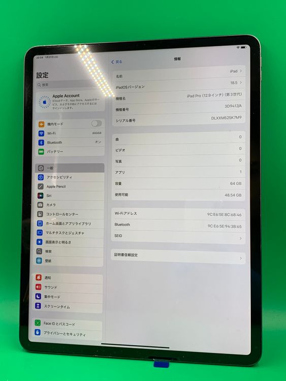 ���վ��ѥͥ뿷�� iPad Pro 12.9 ��3���� Wi-Fi 64GB ���ڡ������졼