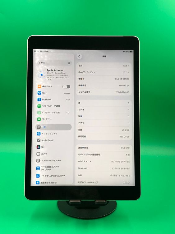 ������ iPad ��9���� Wi-Fi+Cellular 256GB SIM�ե꡼