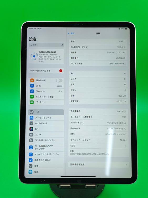 ������ iPad Pro 11 ��1���� Wi-Fi+Cellular 256GB docomo ��