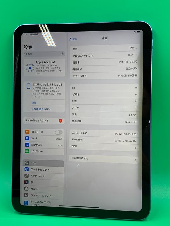  iPad 10 Wi-Fi 64GB ֥롼 92%