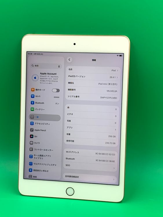 �����礤���� iPad Mini ��5���� Wi-Fi 256GB MUU62J/A �������������