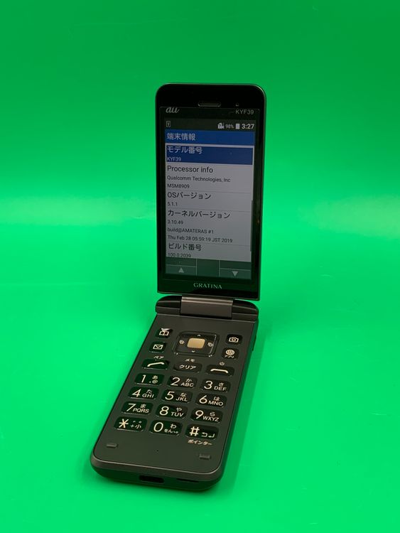 �������� GRATINA KYF39 8GB �֥�å� SIM�ե꡼ KDDI ��