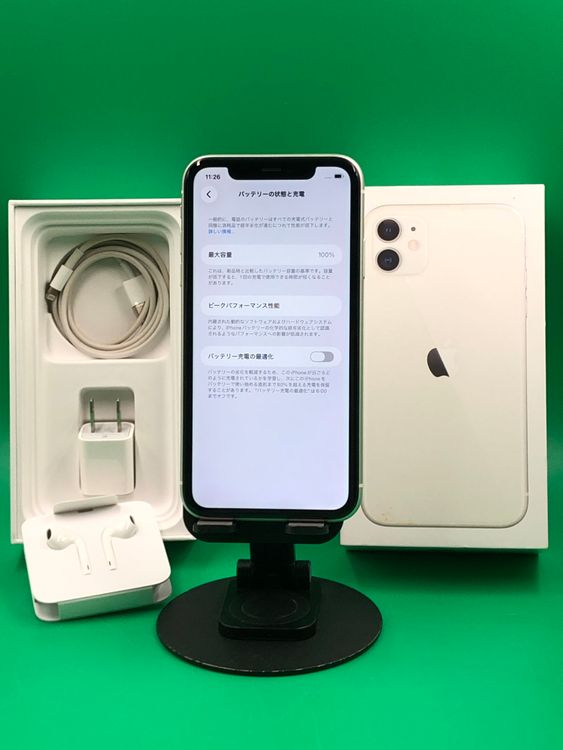 ������ iPhone 11 128GB �ۥ磻�� ��������100%  SoftBank ��